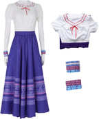 PAINEOMN Mirabel Dolores Pepa Luisa Costume Dress for Women Adult Madrigal Family Cosplay Outfit for Halloween