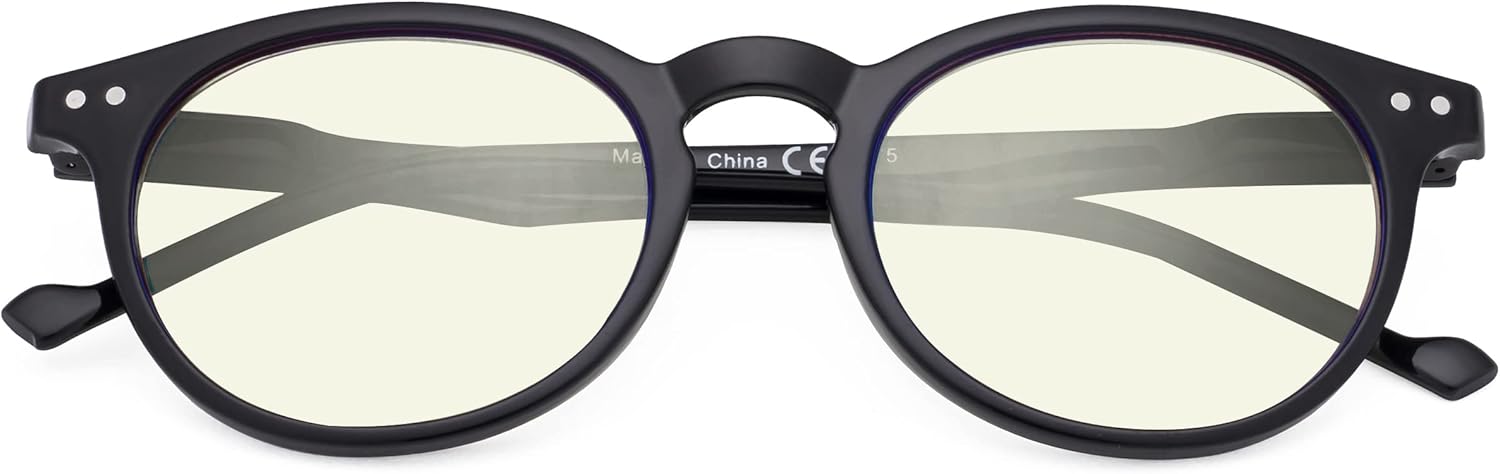 CessBlu Ladies Computer Glasses Round Oval Blue Light Filter Reading Eyeglasses Women