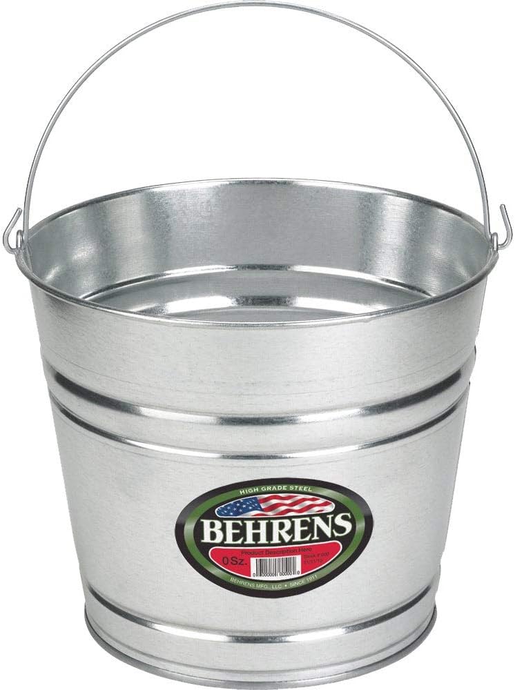 Behrens 1212GS Galvanized Steel Utility Pail, 12 Quart
