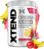 Xtend Original BCAA Powder, 7g BCAAs and 2.5g L-Glutamine for Muscle Recovery Hydration and Lean Muscle, Sugar Free Intra and Post Workout Drink with Electrolytes, Knockout Fruit Punch, 30 Servings