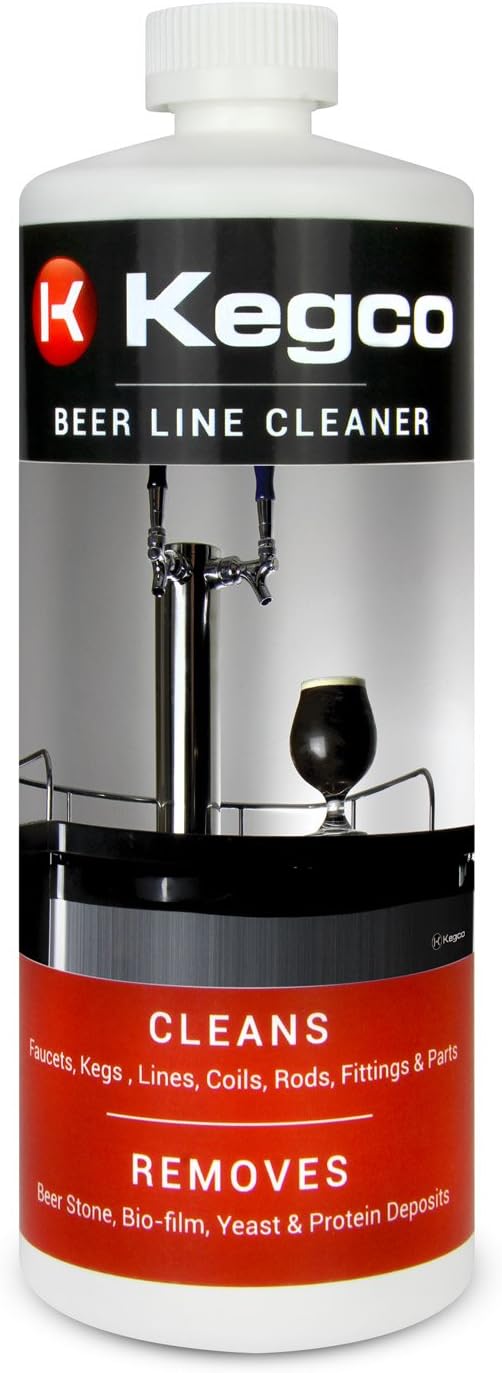 Kegco 12X-BLC32 Beer Line Cleaner for Kegerators - Case of 12 32-oz. Bottles