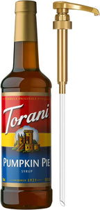 Torani Coffee Syrup, Pumpkin Pie Flavored Syrup for Drinks, Pump Included, 25.4 Fl Oz
