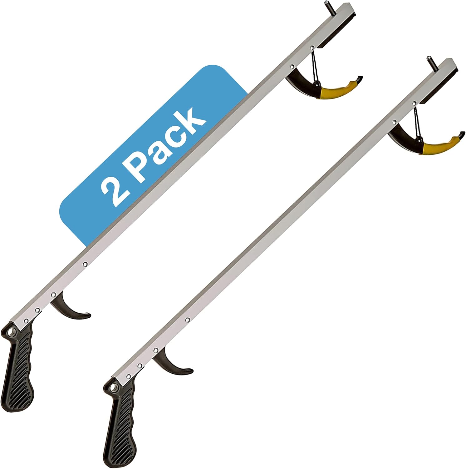 Sammons Preston Reacher, Standard, 26", Grabber Reacher Tool, Lightweight Trash Picker Grabber & Garden Nabber, Aluminum Pick Up Tool & Reaching Claw, Portable Reaching Assist & Dressing Tool, 2 Pack