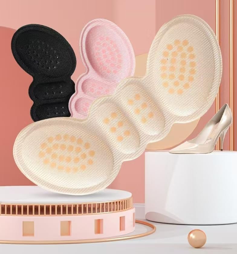 10 Pack in-Shoe Heel Blister Prevention Pads - Self-Adhesive Anti-Chafing Foot Protectors for Shoes Black