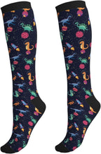 Crazy Fun Compression Socks Women Men Knee High Support Socks For Athletic Running Cycling