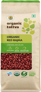 Organic Tattva Red Rajma 500g | Premium Whole Kidney Beans for Curry & Daily Meals | Protein-Rich Pulses for Indian Cooking