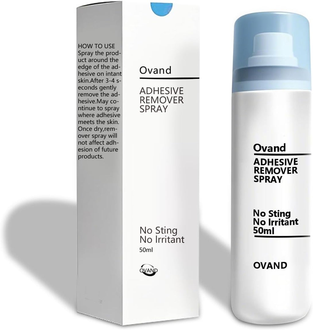 Adhesive Remover Spray,No Sting Medical Adhesive Remover for Skin,Ideal for Ostomy Patients,Sensitive Skin and Bandage Removal,Alcohol Free,50 ml
