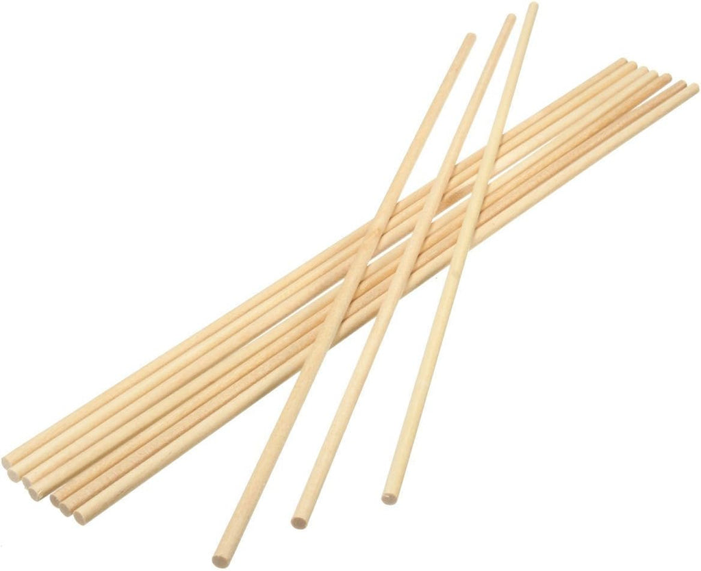 Perfectware Wooden Lollipop Sticks, 12 Inch Length, 1/4 Inch Diameter, 200 Count