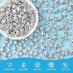 Silver Star Sprinkles,130g Mix Size,Edible Candy Star Sprinkle for Cake Decorations,,Sugar Decorations for Baking,Ice Cream,Cookies,Dessert,Donuts,Cupcake Toppers,Birthday Wedding Party Mother's Day Easter Supplies