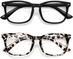 WOWSUN Unisex Stylish Nerd Non-prescription Glasses, Clear Lens Eyeglasses Frames, Fake Glasses