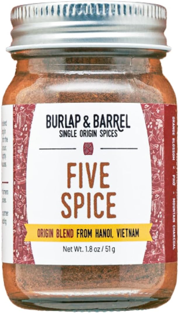 Burlap & Barrel Five Spice – Warm, Slightly Spicy, Aromatic Vietnamese Five Spice – As Seen on Shark Tank - 1.8oz Glass Jar