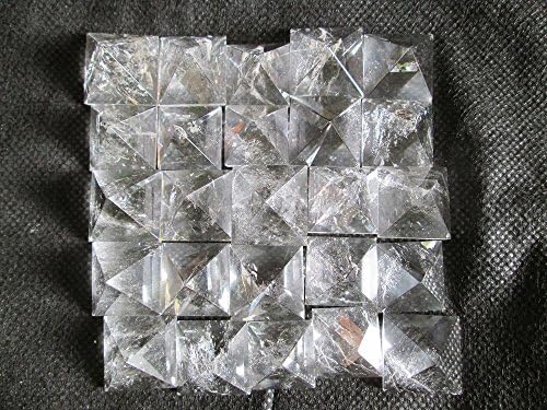 WholesaleGemShop Beautiful Lot of 10 Pieces Clear Crystal Quartz Gemstone Pyramids Crystal Reiki Vaastu Healing