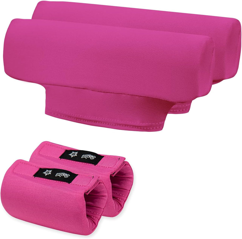 Underarm Crutch's Pad and Hand Grip Covers Universal Forearm Handle Padded Cushion Sets Accessories for Crutches Pads for Armpits (Rose Red)