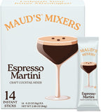 Maud's Mixers Espresso Martini Mix, 14 ct, Mocktail Non-Alcoholic Drinks - Made with Real Agave & Coffee - Low Calorie, Low Sugar, Easy to Mix