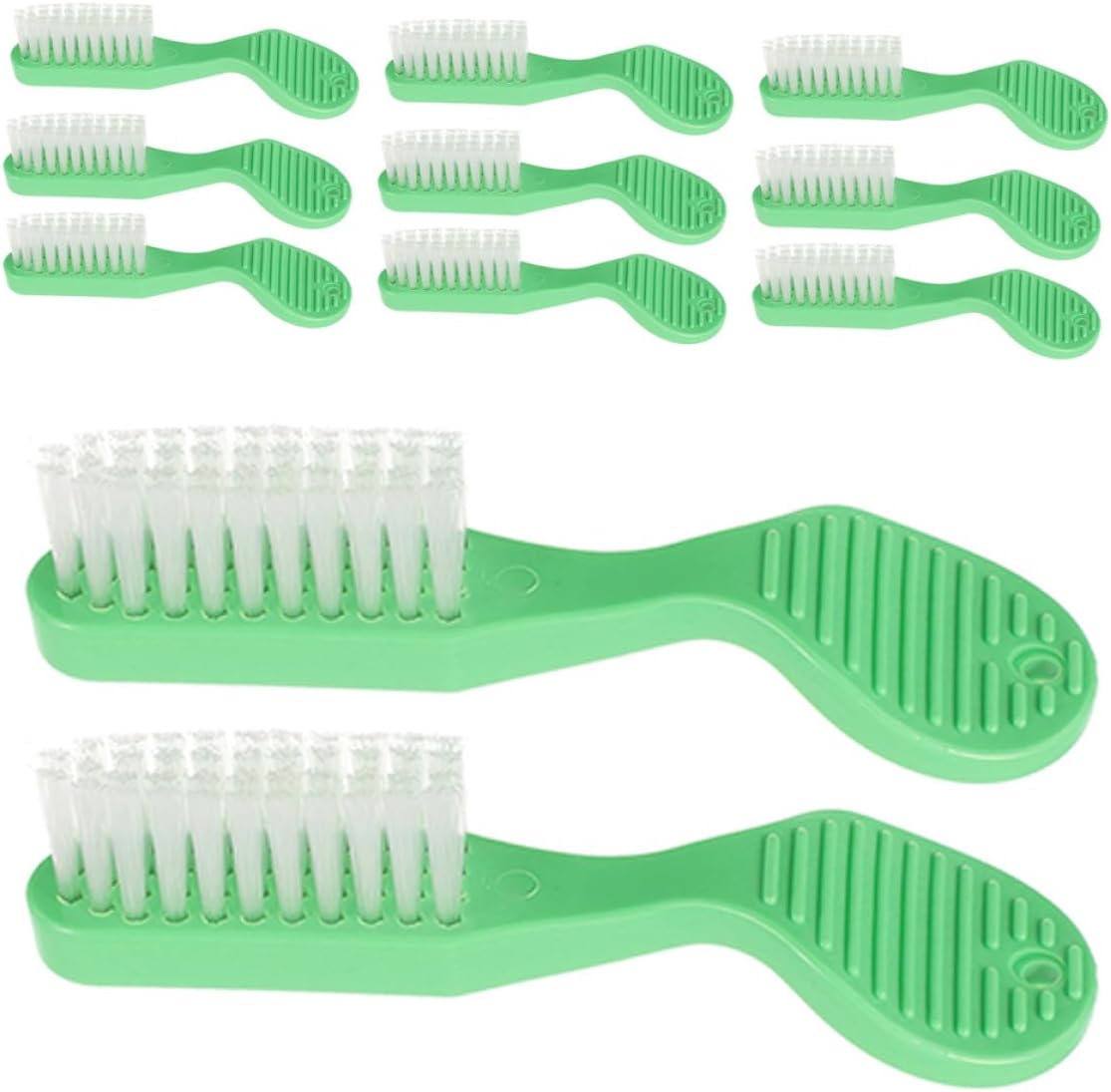 Angoily 20pcs Prison Manual Toothbrushes Soft Handle Small Brush Head Medium Bristles Disposable Travel Mini Toothbrushes for Oral Care and Camping Use