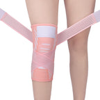 Knee Brace for Women & Men Knee Support Sleeve 1 Pack Knee Compression Sleeve with Strap for Knee Joint Pain Relief, Arthritis, Meniscus Tear, ACL, Workout, Sports, Running (Pink, Large)
