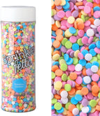 Sweets Indeed Rainbow Sprinkles, Edible Confetti Mix, Perfect for Cake Decorations, Baking, Ice Cream, Cookies, Cupcake Topper For Birthday, Dairy Free, 4 ounces (Rainbow Confetti)