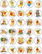 30 x Cupcake Toppers - Honey Bear Inspired Collection of Edible Cake Decorations | Uncut on Icing Sheet
