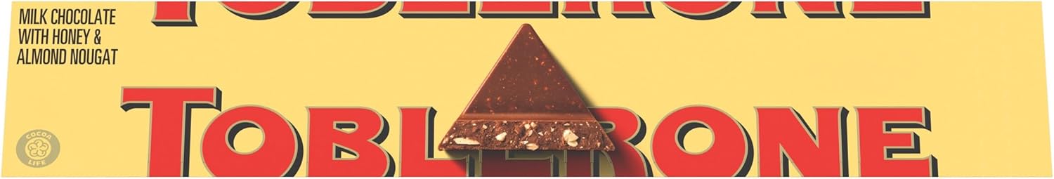 TOBLERONE Milk Chocolate Bar with Honey and Almond Nougat, 12.6 oz