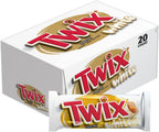 TWIX Singles Size White Chocolate Caramel Cookie Bar Candy 1.62-Ounce Bars 20-Count Box
