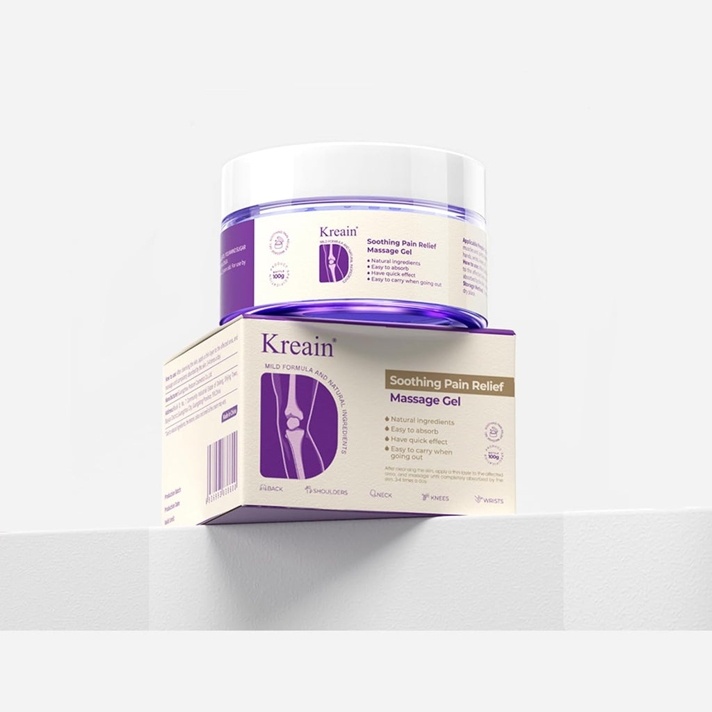 Kreain Nature Soothing Massage Relief Gel, Joint Purple Gel Cooling Soothes Cream for Knees, Hand Arthritis, Lumbar, Neck and Shoulders(3.5 Ounce, 1 Pack)