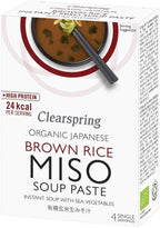 Clearspring Instant Organic Miso Veg Soup Paste 60 g (Pack of 4)
