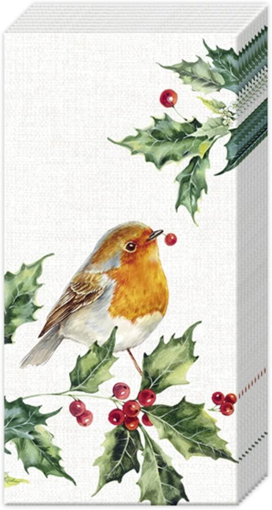 IHR Ideal Home Range Pocket Tissues 4-Ply Facial Tissue Pack, 10-Count, Lexi & Robin (Cream), 1-Pack Only