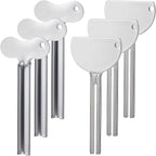 Dimeho Toothpaste Squeezer, 6 Pcs Metal Tube Squeezer Keys Tube Roller Stainless Steel Toothpaste Tube Squeezers Dispenser Tube Wringer Key for Toothpaste Cosmetic Hair Dye Paint Squeezer (A + B)