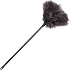 Ostrich Feather Duster, 20 Inch Fluffy Mini Duster Brush Washable with Long Plastic Handheld, Handheld Feather Dusters for Cleaning Supplies Window Blind Duster Home Car Keyboard Office
