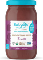 Babylife Organics Stage 1 – Heavy Metal Safe, Organic Baby Food - Plum, 3.2 Ounce Jar (1 Pack)