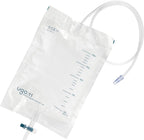 Ugo 2L Night Bags (x10) – Urine Drainage Bags/Catheter Night Bags, T Tap or Lever Tap with Kink Free Connection (Pack of 10) (Ugo 11 - Single Use T Tap, Sterile)