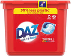Daz All in 1 Pods Laundry Detergent Capsules for Whites & Colours, 25 each