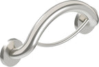 HEALTHCRAFT Plus 2-in-1 Towel Ring & Grab Bar (14 Inch) | ADA Compliant Bathroom Safety Grab Bar for Seniors, Wall-Mounted, Supports Up to 500 lbs, Brushed Stainless Steel