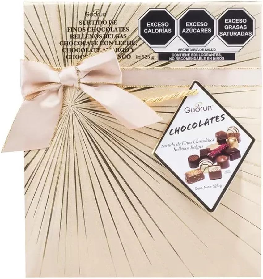 Gudrun Belgian Chocolate Box Bag Assorted Chocolates Gold Box + Bag
