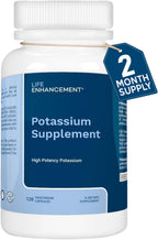 Life Enhancement High Potency 1020 mg Potassium Supplement for Muscle, Brain & Bone Health - No Additives High Absorption Elemental Potassium Supplement, Made in USA (120 Capsules – 60 Servings)