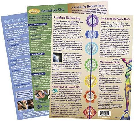 Ohm Therapeutics Tuning Fork Treatment Charts (3) — for Self-Care, Massage Therapy, Energy Practitioners, Chakra Balancing & Sound Therapy