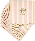 40 Ct 5" Premium Baby Shower Cocktail Napkins – Gold Foil Paper Beverage Napkins for Baby Showers, Parties, and Celebrations – Partyware by Emergency Confetti