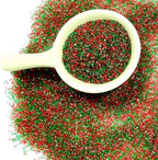 Edible Red and Green Sanding Sugar Sprinkles 142g/ 5.01oz Christmas Themed Sanding Sugar for Baking and Decorating Topping Cake Cookie Cupcake Topper Ice Cream Supplies