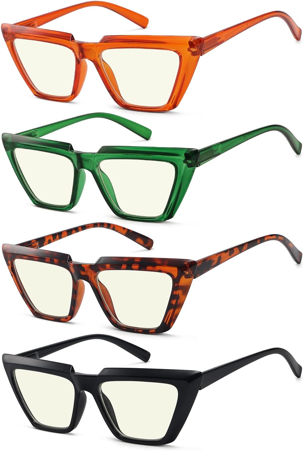 Eyekepper 4-pack Reading Glasses Blue Light Blocking Women Cat Eye Readers