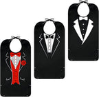 Pafusen 3 Pack Adult Bibs for Men Elderly Seniors, Feeding Bibs for Adults Senior Citizens with Crumb Catcher, Gag Gifts for Men/Dad
