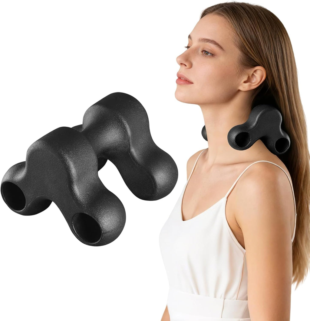 Occipital Release Tool Trigger Point Massage Tool Neck Massage Cervical Neck Manual Back Massager,Suboccipital Release Device For Pain Relief Deep Tissue Home Use Suitable The Whole Body(BLACK)