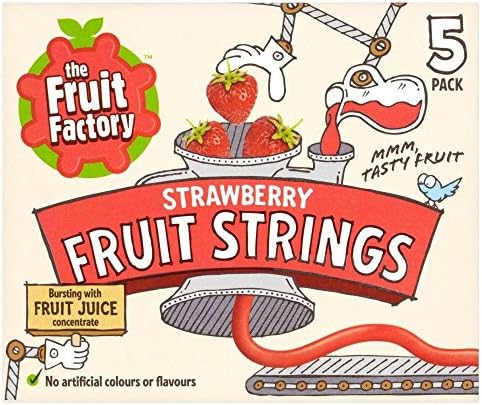 The Fruit Factory Strawberry Fruit Strings (5x20g) - Pack of 6