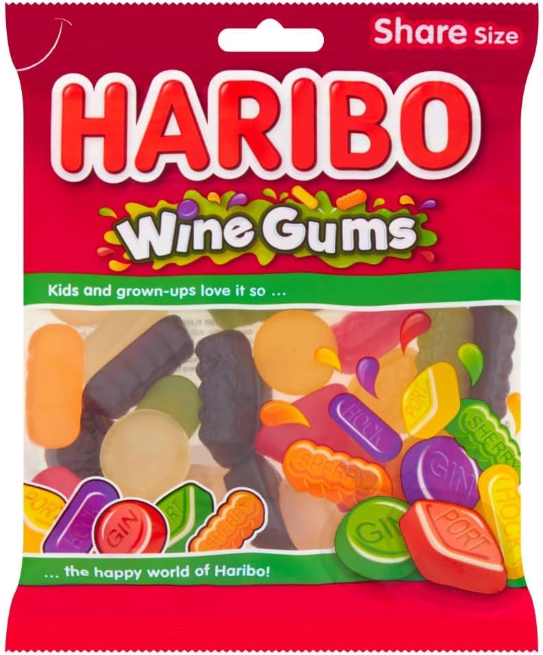 Haribo Wine Gums Gummy Candy 160 Grams (2 Pack)