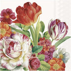 IHR Ideal Home Range Party Napkins Disposable 3-Ply Paper Lunch Napkin Pack, 6.5" x 6.5", Blooming In Spring (Cream), 20-Count