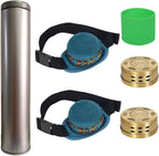 6 PCS Moxibustion Kit, 2 Smokeless Copper Moxa Boxes, 2 Premium Smoke Filter Bags, 1 Multifunctional Moxa Stick Tank, 1 Insulation Sleeve for Moxa Stick Tank (Not Include Moxa Sticks)
