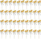 ABOOFAN Carousel Horse Cake Toppers 40Pcs Creative Cupcake Decorations for Birthday Wedding Baby Shower Party Cake Insert Accessories