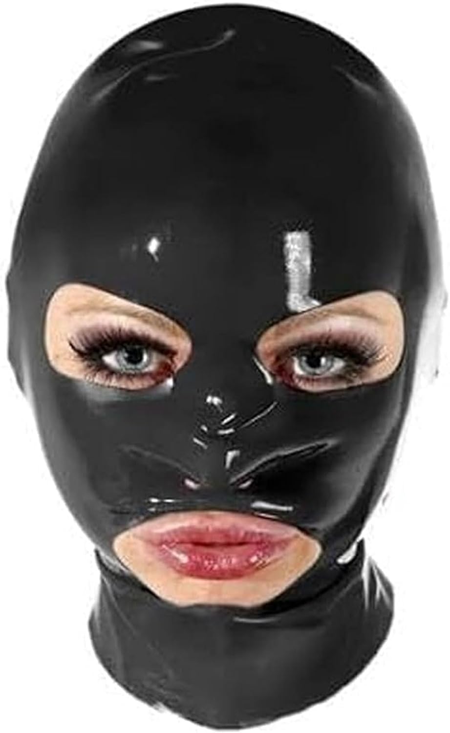 Adult Latex Hood Mask With Back Zipper for Halloween Party Club Wear Costumes Ball Cosplay