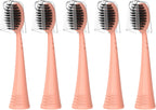Replacement Brush Heads for Burst Original & Pro Sonic Electic Toothbrushes, 5 Count with Travel Covers, Rose Gold for Adults