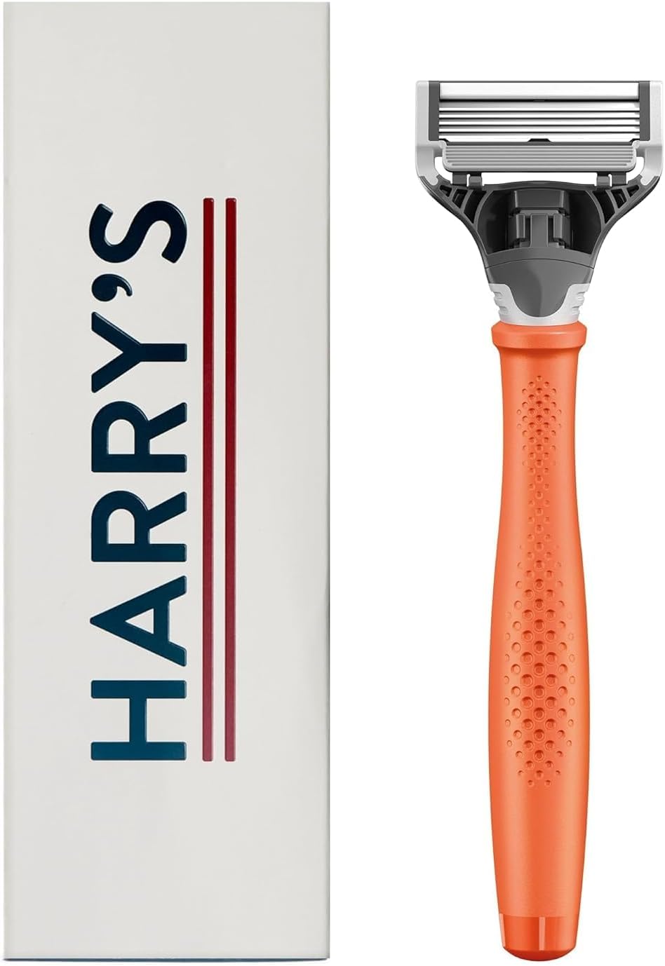 Harry's Razor for Men - Razor Handle and Razor Blade Cartridge - Shaving Gift Set for Him - Orange