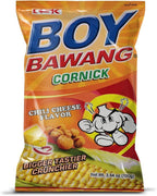 Boy Bawang Cornick, Chili Cheese - Crispy Tasty & Gluten-Free Corn Nuts 17.6oz (500g)